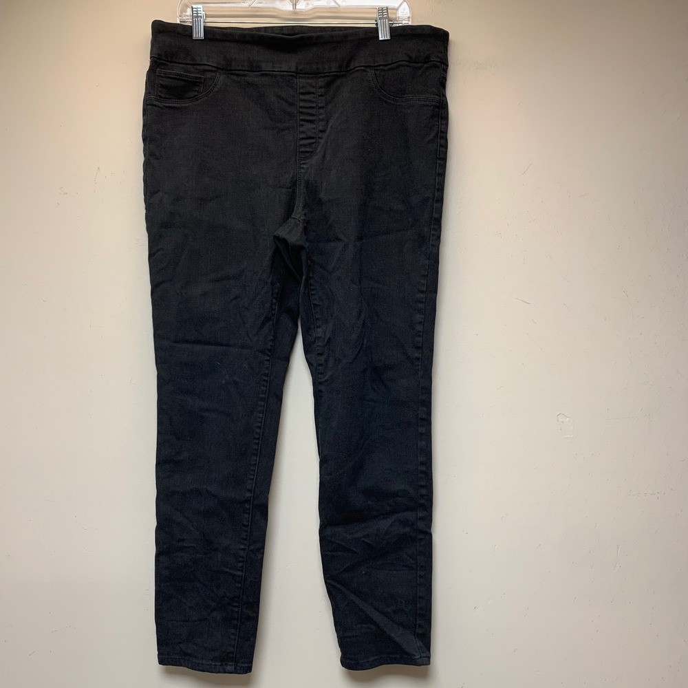 Chico's Jeggings Women 2.5R 14R Black Excellent Pull On High Rise Skinny Pants